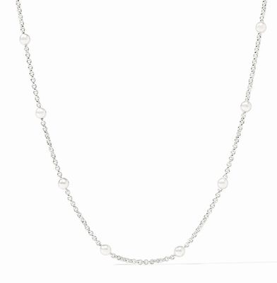 Silver Solara Delicate Station Necklace 18.5&quot;