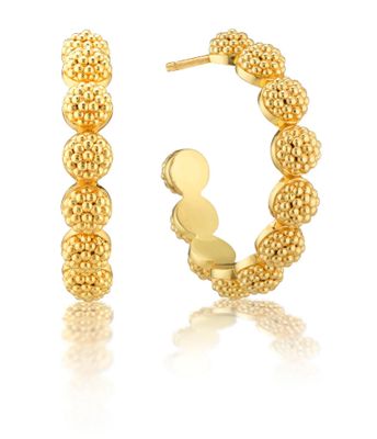 Berry Icon Sm Hoop Earrings Gold