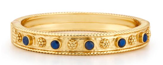Berry Gem Classic Hinged Bangle Blue Labradorite