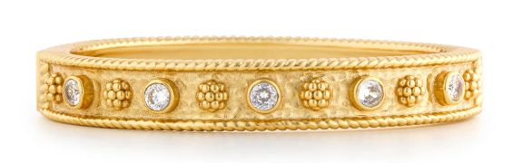 Berry Gem Classic Hinged Bangle CZ
