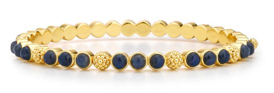 Berry Gem Petite Hinged Bangle Blue Labradorite