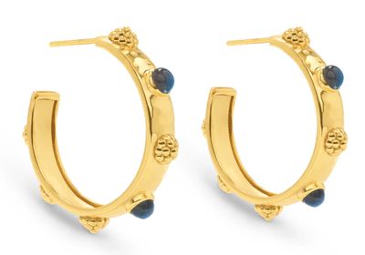 Cleopatra Hoop Earring Blue Labradorite