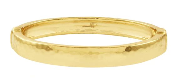 Cleopatra Oval Hinged Bangle Gold