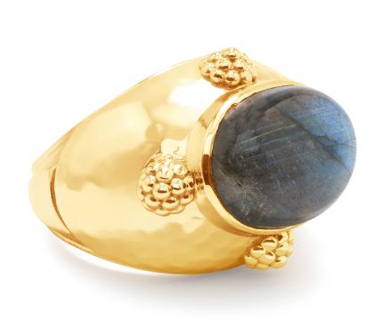 Cleopatra Oval Ring Blue Labradorite