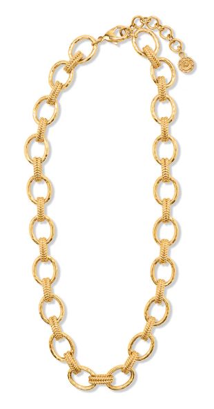 Cleopatra Regal Link Necklace 16in+2