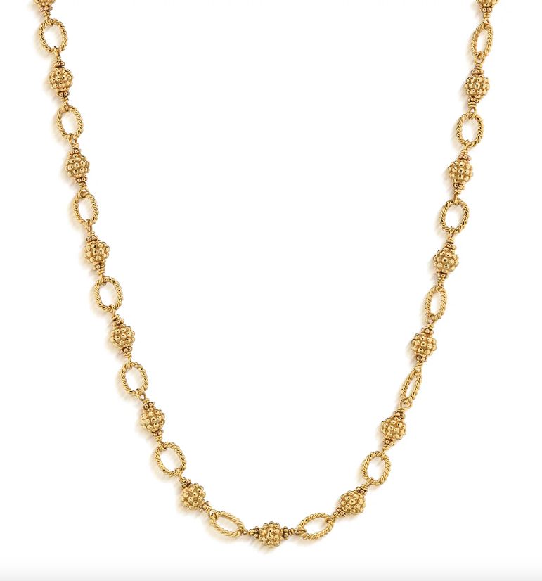 Berry Bead Chain 18in Gold