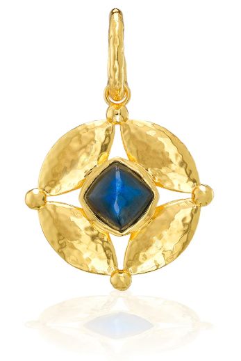 Mystic Eye Double Sided Pendant Blue Lab/Green Onyx