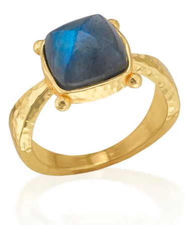 Mystic Eye Gem Ring Blue Labradorite