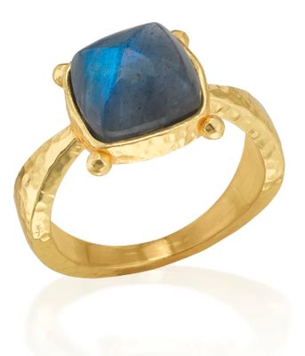 Mystic Eye Gem Ring Blue Labradorite