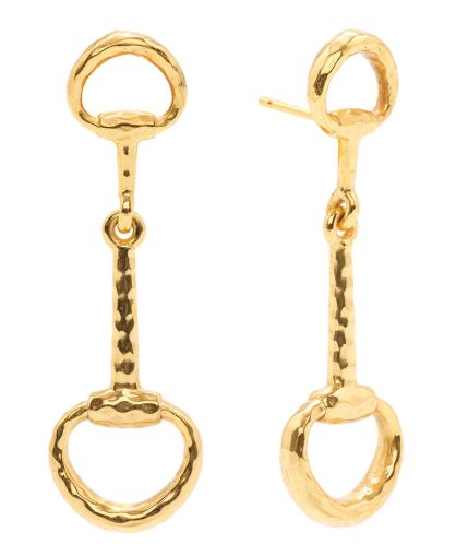 Equestrian Snaffle Bit Earring Gold