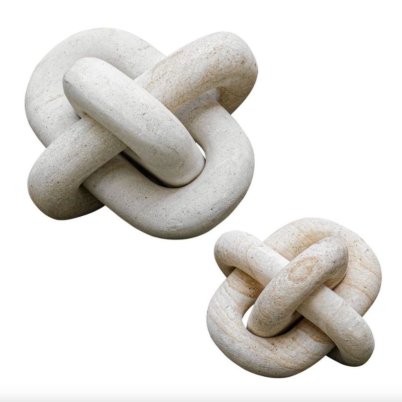 Limestone Link Outdoor Sculptures S/2