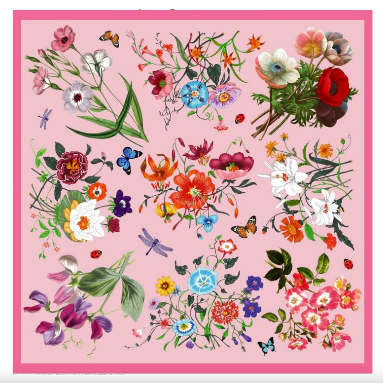 La Vie en Rose Silk Scarf PINK