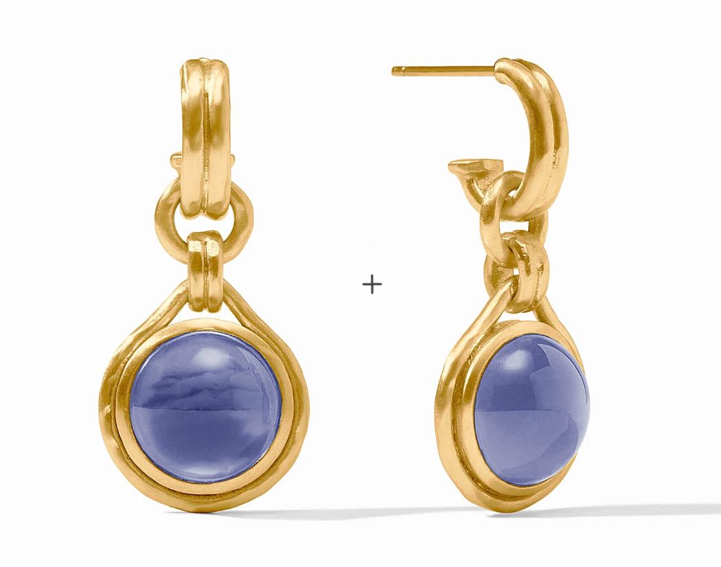 Solara Gold Hoop &amp; Charm Earring