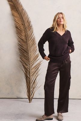 Liquid Satin Wide Leg Cargo