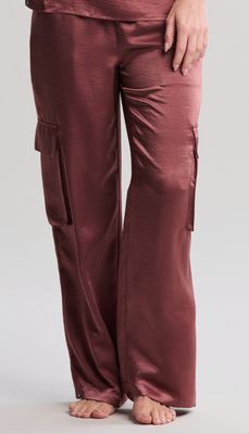Liquid Satin Wide Leg Cargo