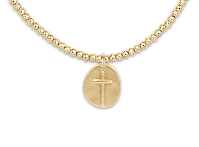 17in Choker Classic Gold 2mm Inspire Sm Gold Charm