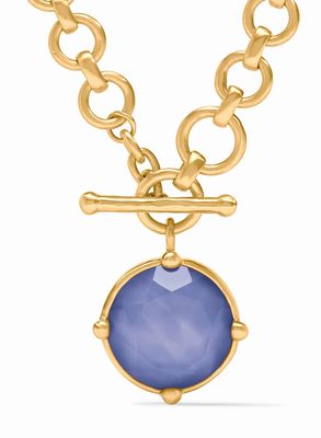 Honeybee Demi Necklace Gold Iridescent Tanzanite Blue
