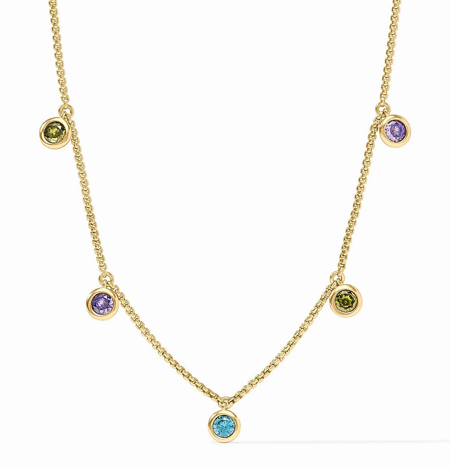 Rainbow Delicate Charm Necklace