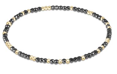 Hope Unwritten Silver Faceted Hematite 2mm Bracelet