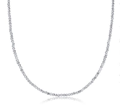 15in Choker Bright Silver Hematite 2mm