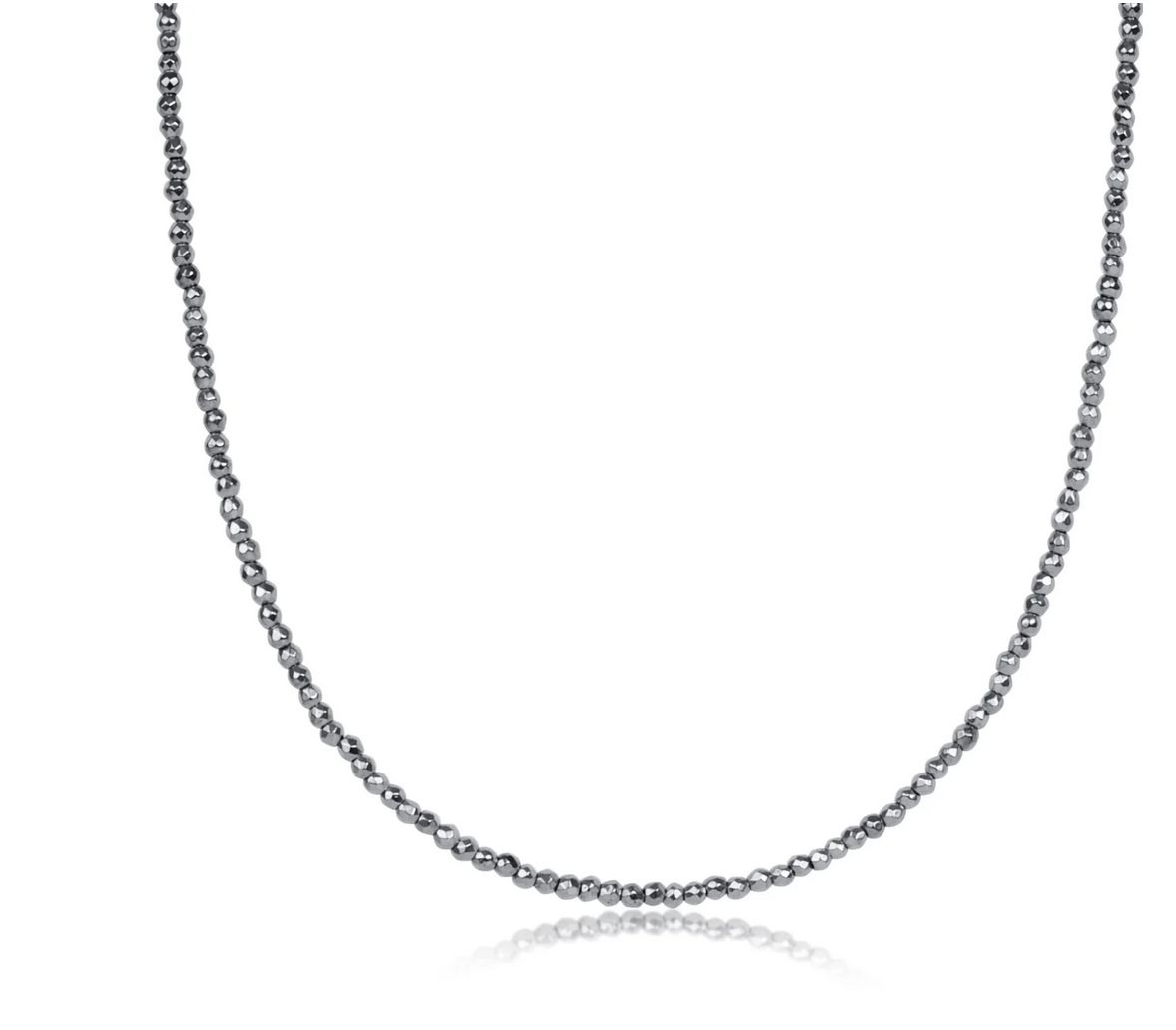 15in Choker Silver Hematite 2mm