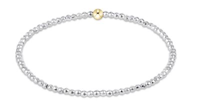 Bright Silver Hematite 2mm Bead Bracelet