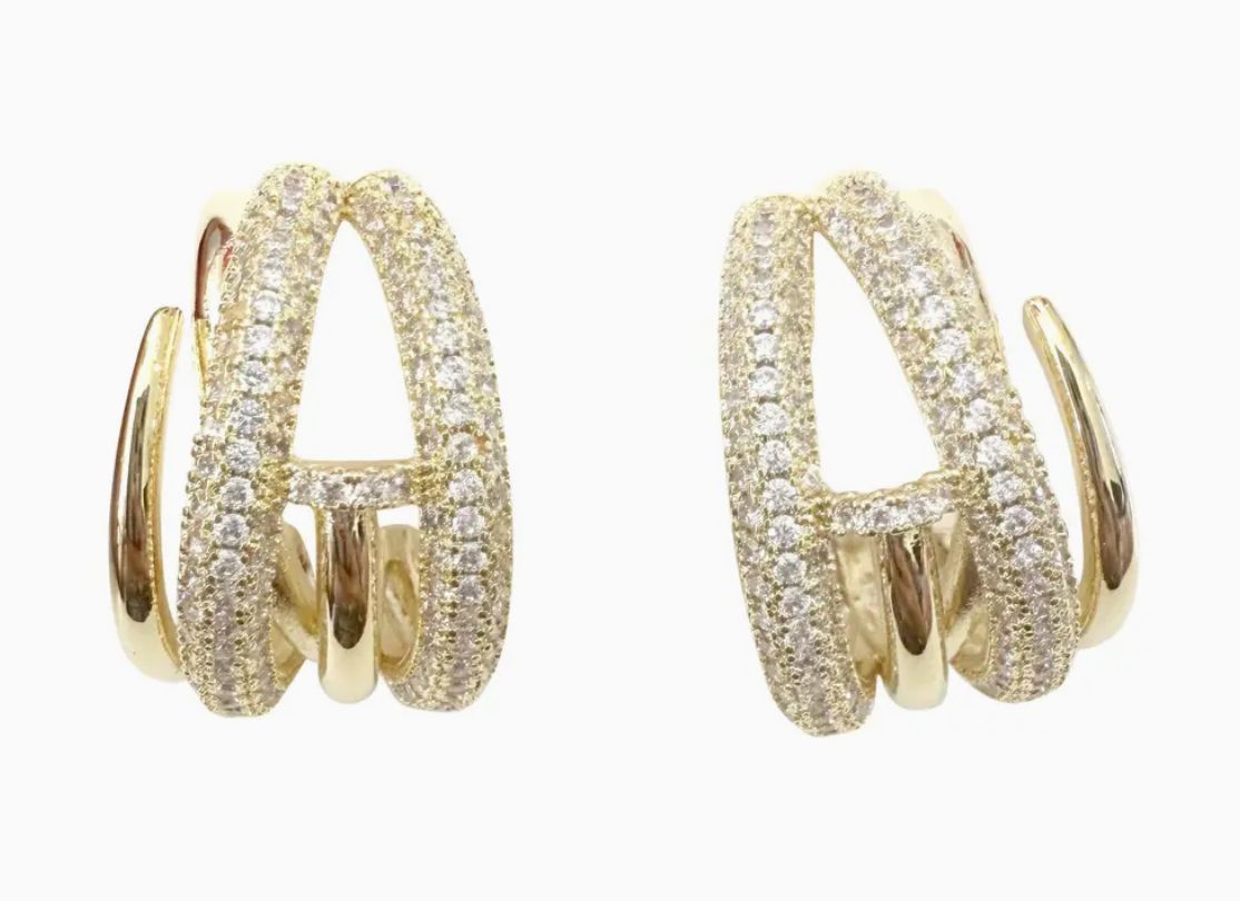 Nelson CZ Hoop Earring