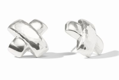 Silver Catalina X Earrings