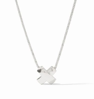 Silver Catalina X Necklace