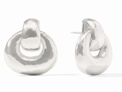 Silver Avalon Doorknocker Earrings