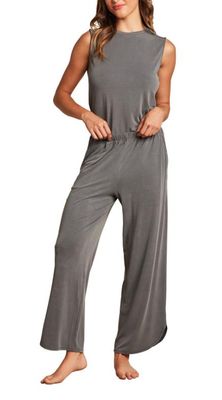 Sand Washed JerseyPiped Set Steel Blue