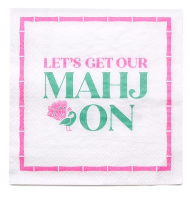 Lets Mahj On Cocktail Napkin