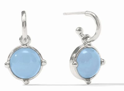 Silver Honeybee Hoop Charm Earring