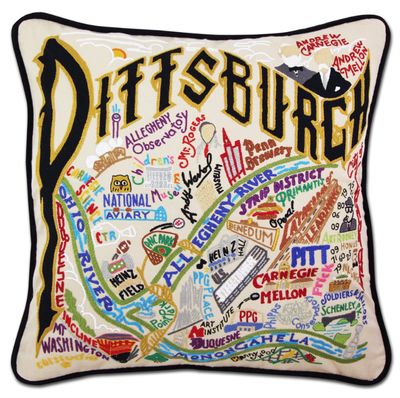 20x20 Embroidered Pittsburgh Pillow