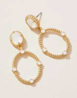 Cristal Oval Drop Earrings 475287