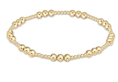 Classic Joy Pattern Bead Bracelet Gold