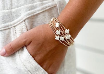 Signature Cross Gold Pattern 2mm bracelet