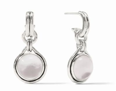 Silver Solara Hoop Charm Earring