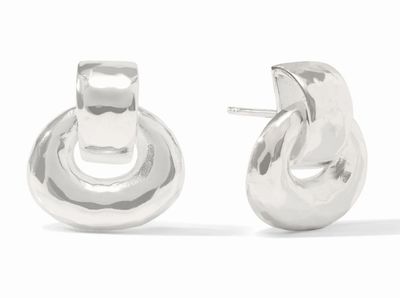 Silver Avalon Demi Doorknocker Earring