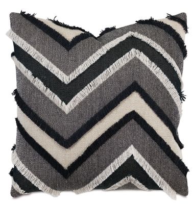 Jacinto Chevron Decorative Pillow in Peppercorn