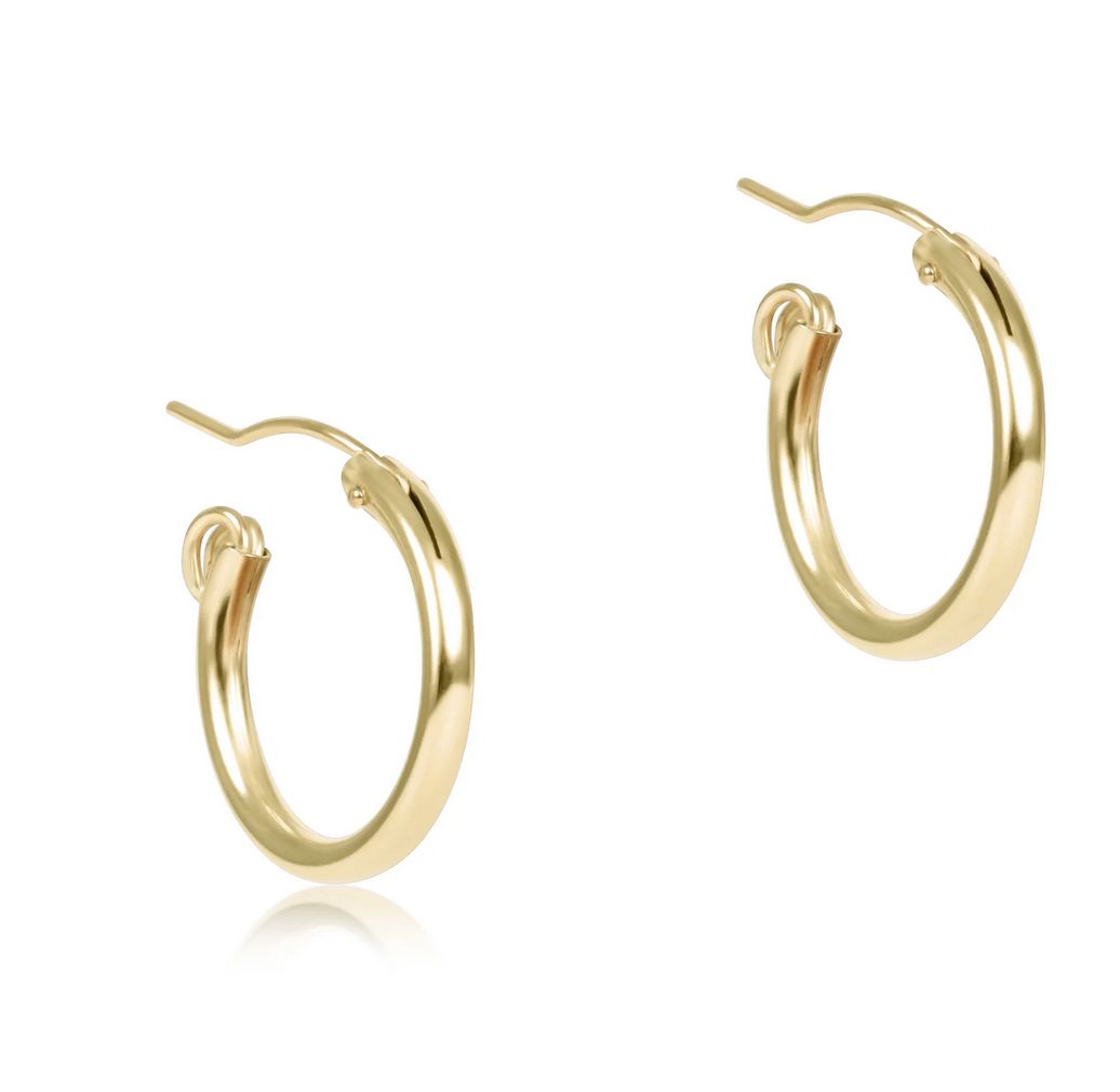 Round Gold .5in Hoop Smooth