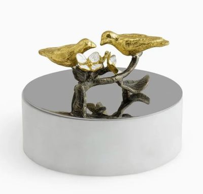 124309 Lovebirds Trinket Box