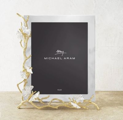 174517 Butterfly Ginkgo Gold Reflective Frame 8x10