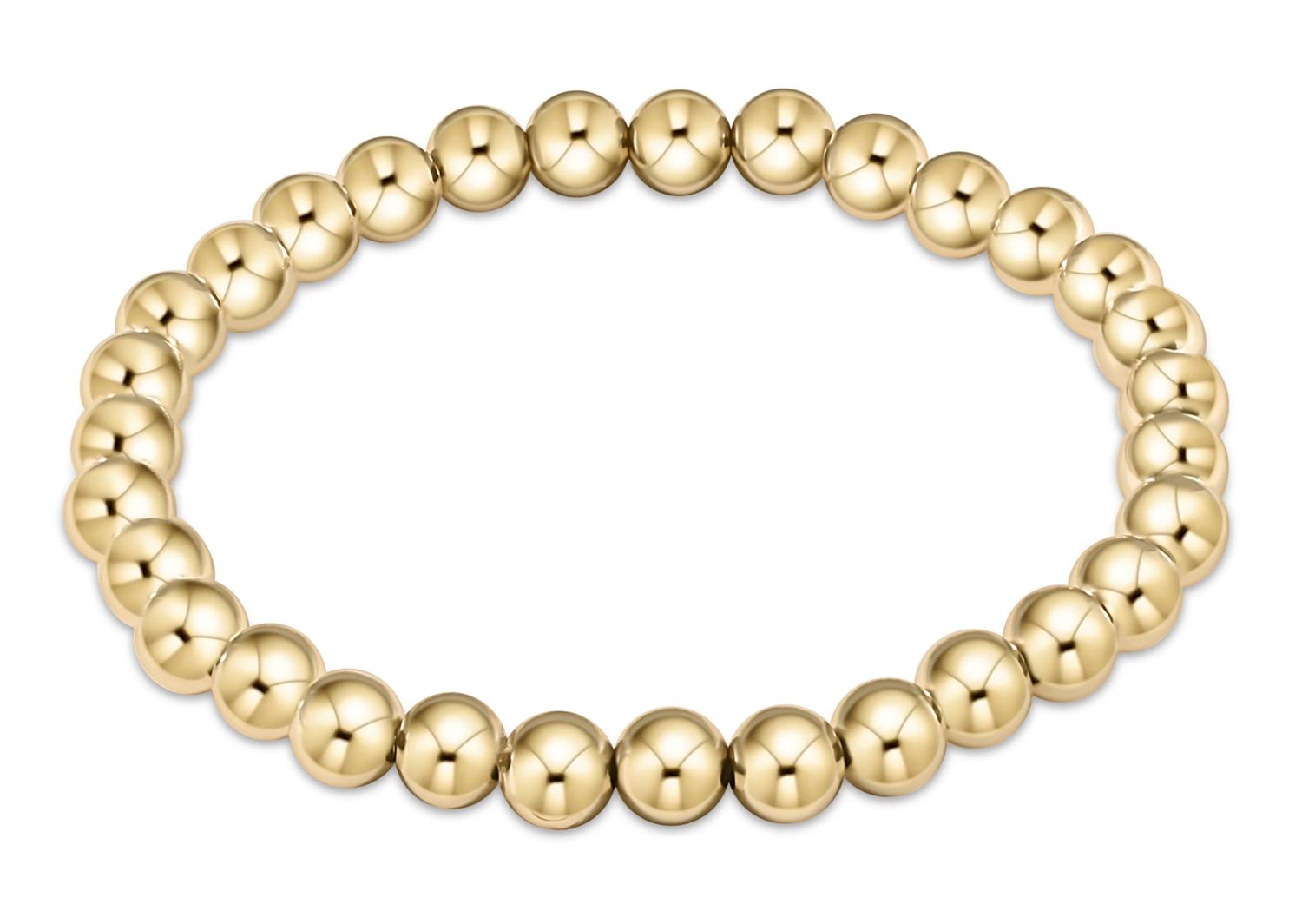 Ext Classic Gold 6mm Bead Bracelet