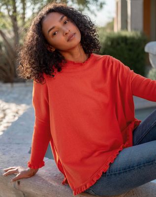 Catalina Cotton Ruffle Sweater