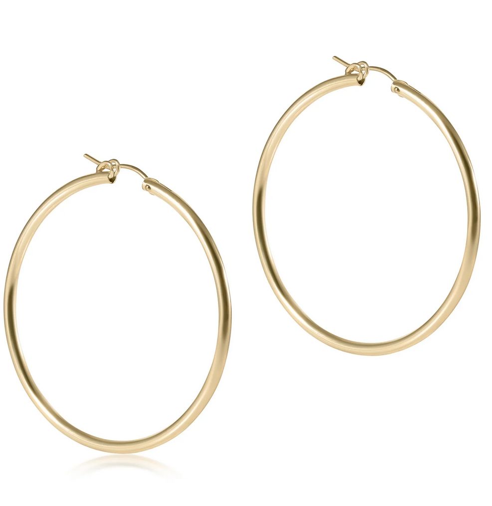 Round Gold 2in Hoop Smooth