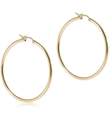 Round Gold 2in Hoop Smooth