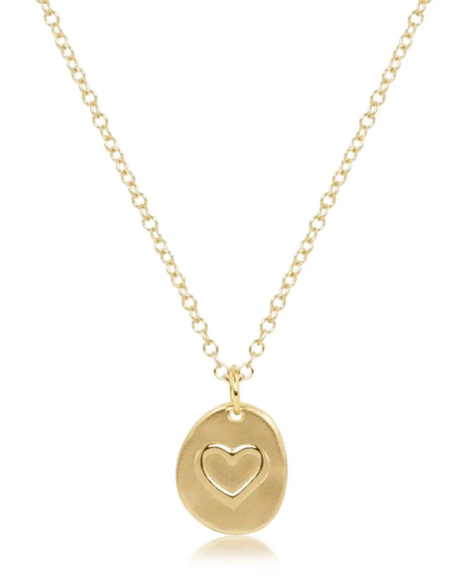 16in Necklace Gold Inspire Love Sm Charm