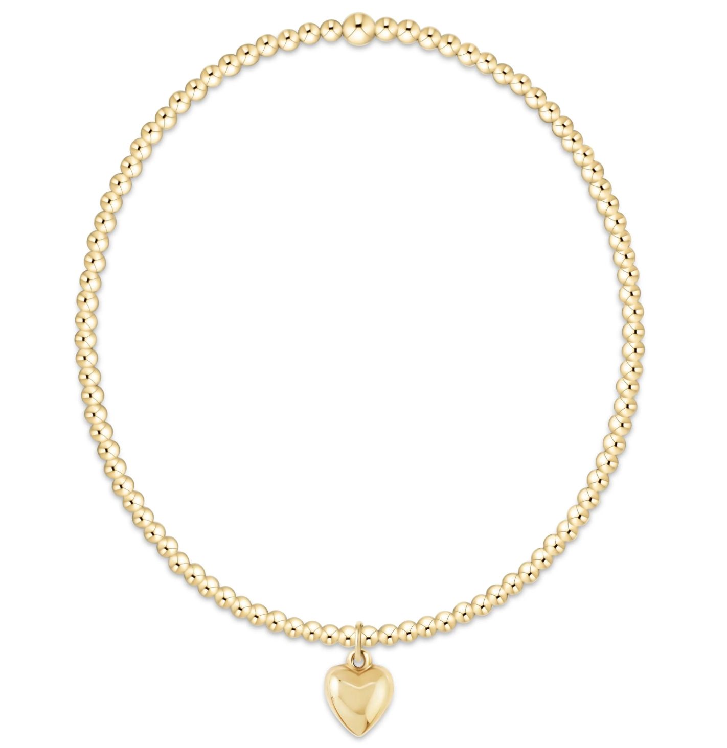 Classic Gold 2mm Love Plush Sm Bracelet