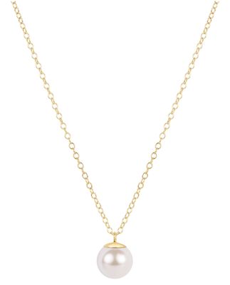 16in Gold Classic Pearl 8mm Charm